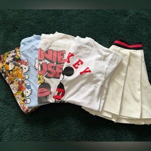 5 piece girls lot - Disney, Hello Kitty, Art Class